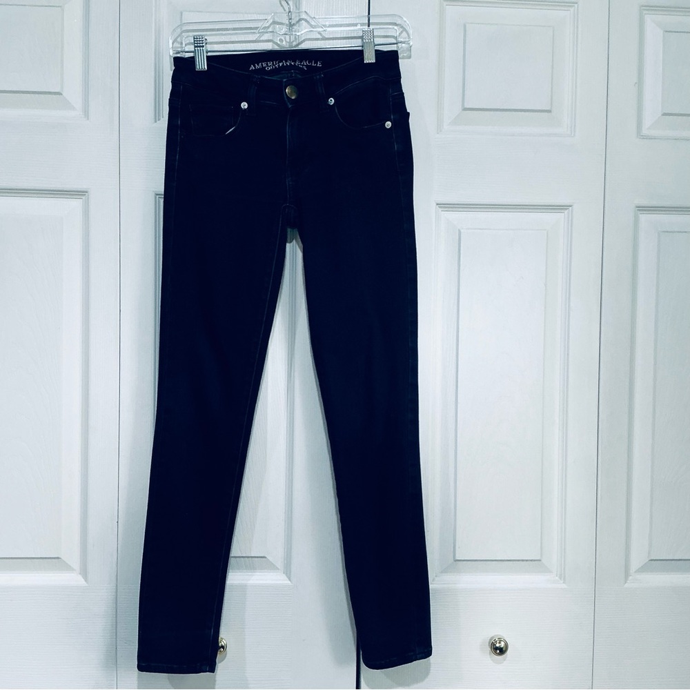 🤎 American Eagle Outfitters Dark Blue Skinny Jeans - 0 / 25 (01302)